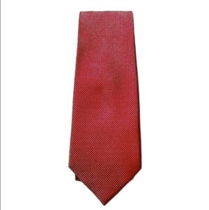Tommy Hilfiger Y2K 100% Silk Neck Tie Polka Dots Business Casual Red White Mens